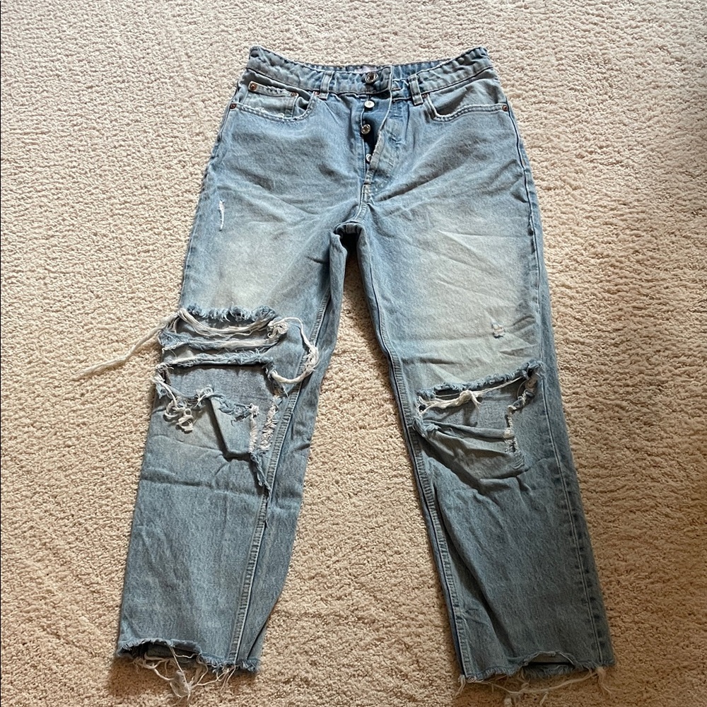 Zara high rise Blue Jeans